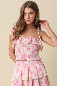 Pretty In Pink Floral Top