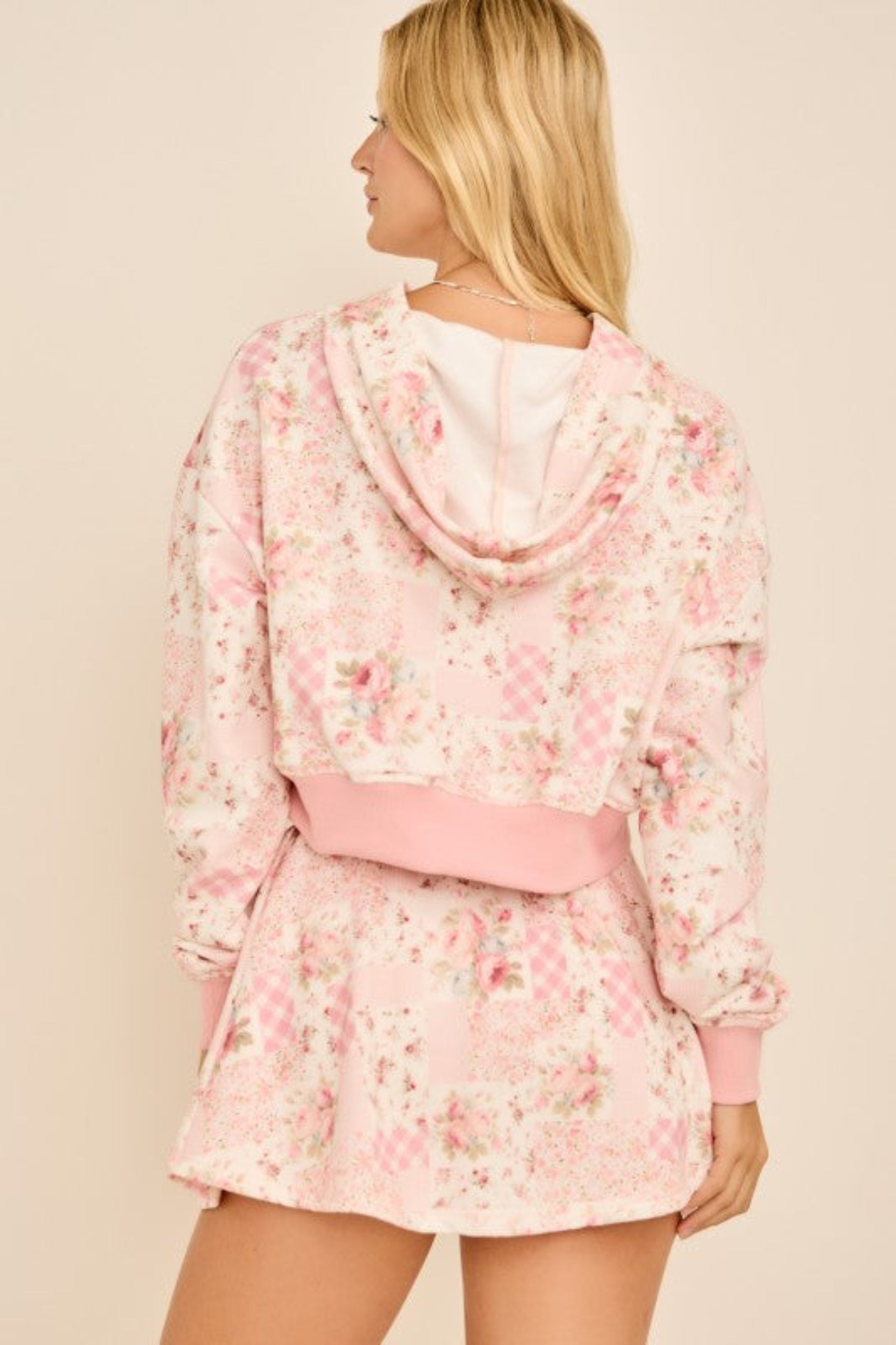 Juliette Floral Patchwork Skort - Pink Multi