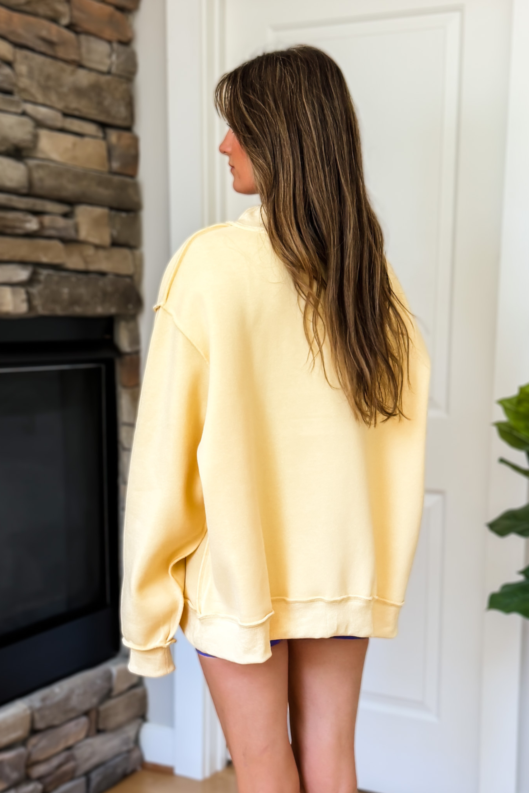 Jesus Saves Mock Neck Sweatshirt - Yellow