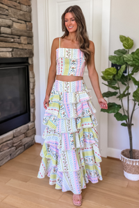 Forever Summer Maxi Skirt Set - Pastel Multi