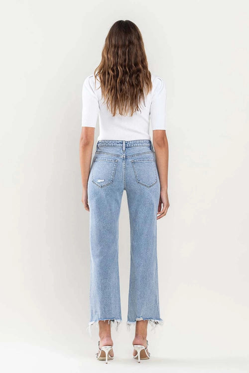 Colleen High Rise Cropped Straight Leg Jeans