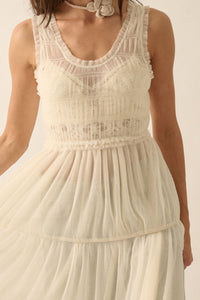 Desert Daydream Tulle Maxi Dress - Off White