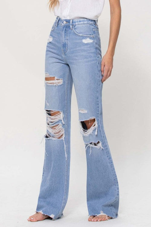 Sophie 90's Distressed Flare Jeans