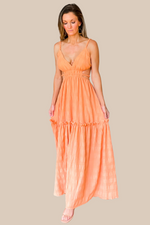 Blissful Glow Orange Maxi Dress - SALE