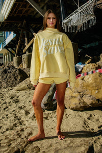 Jesus Saves Mock Neck Sweatshirt - Yellow