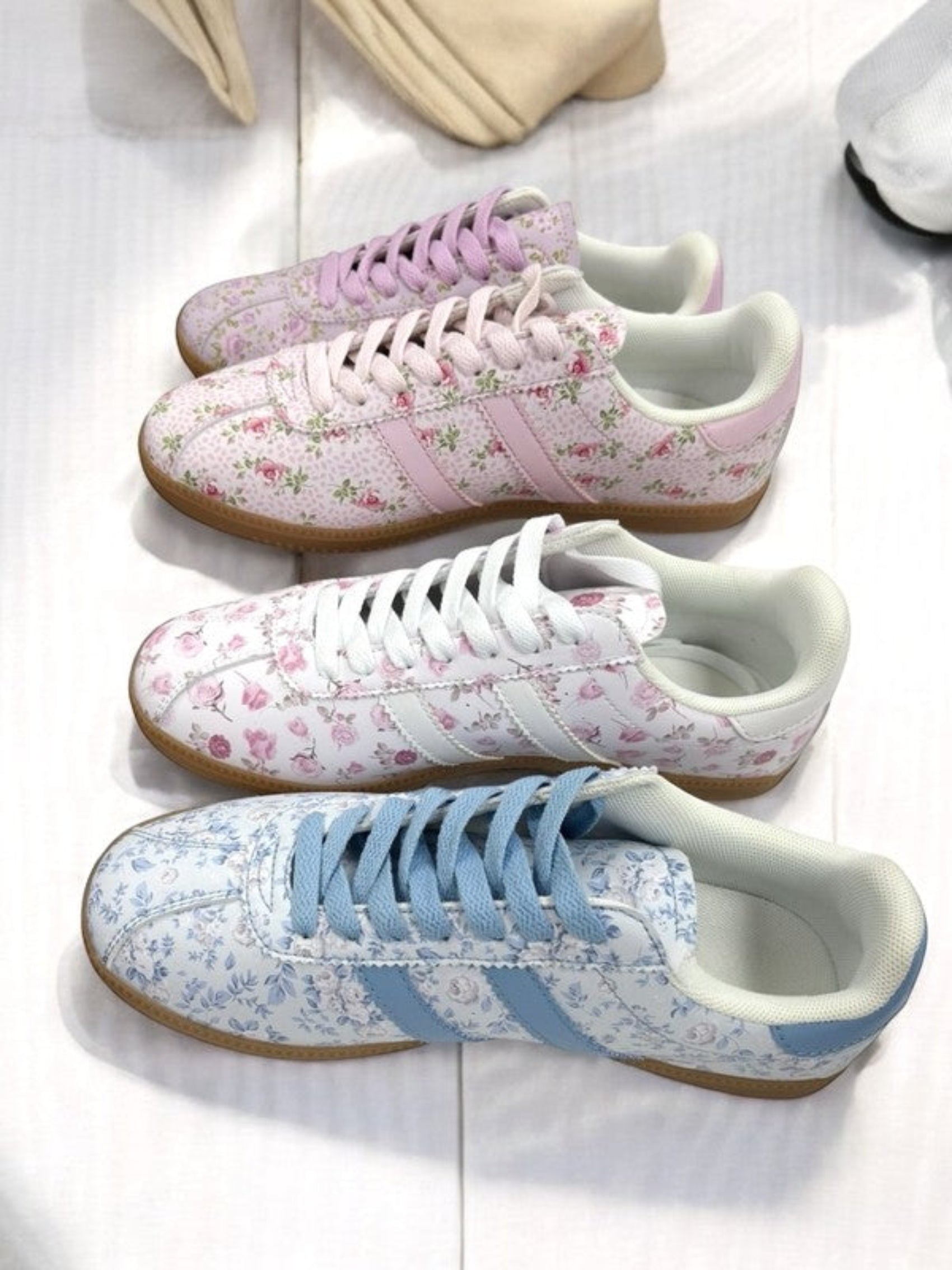 Whimsical Floral Sneakers - Lavender - restock! – Ivy & Olive Boutique