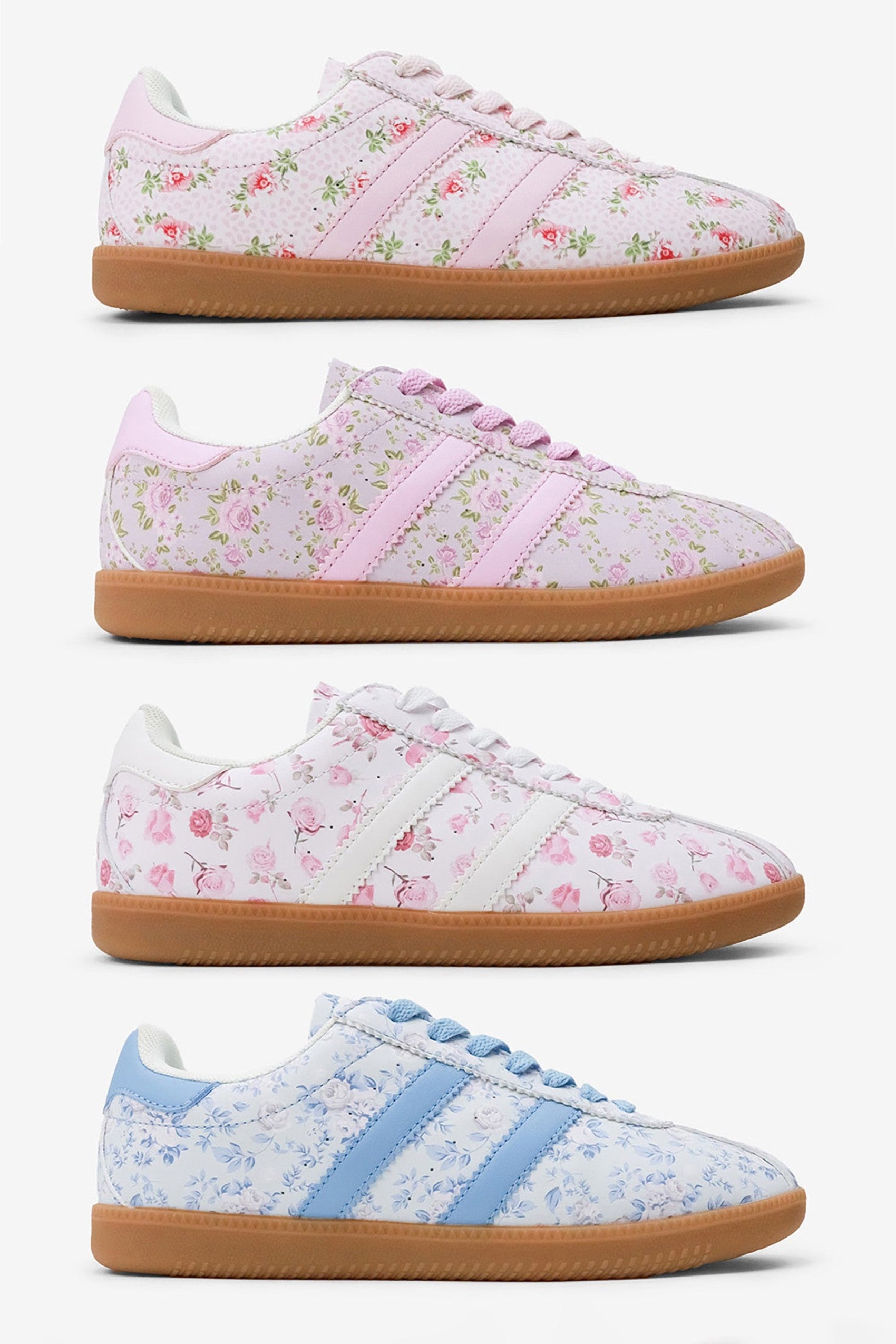 Whimsical Floral Sneakers - Blue - restock! – Ivy & Olive Boutique