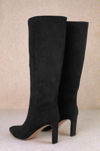 Adriana Suede Knee High Boots - Chocolate