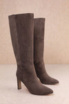 Adriana Suede Knee High Boots - Chocolate