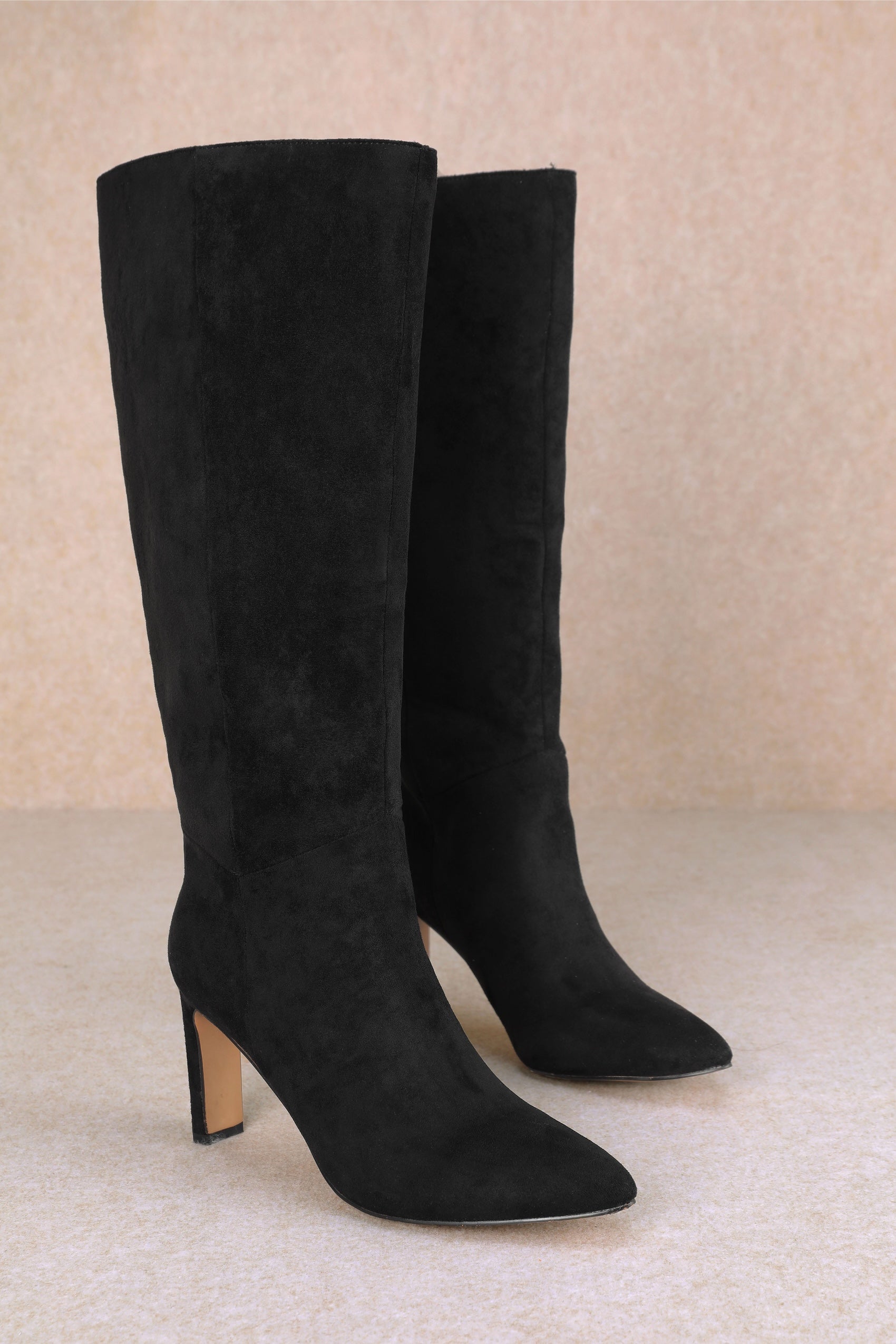 Adriana Suede Knee High Boots - Chocolate