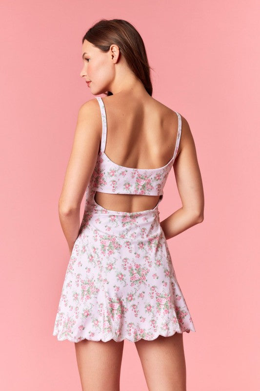 Court Crush Pink Floral Athletic Dress