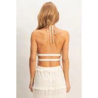 Coastal Romance Two Piece Skirt Set - Cream