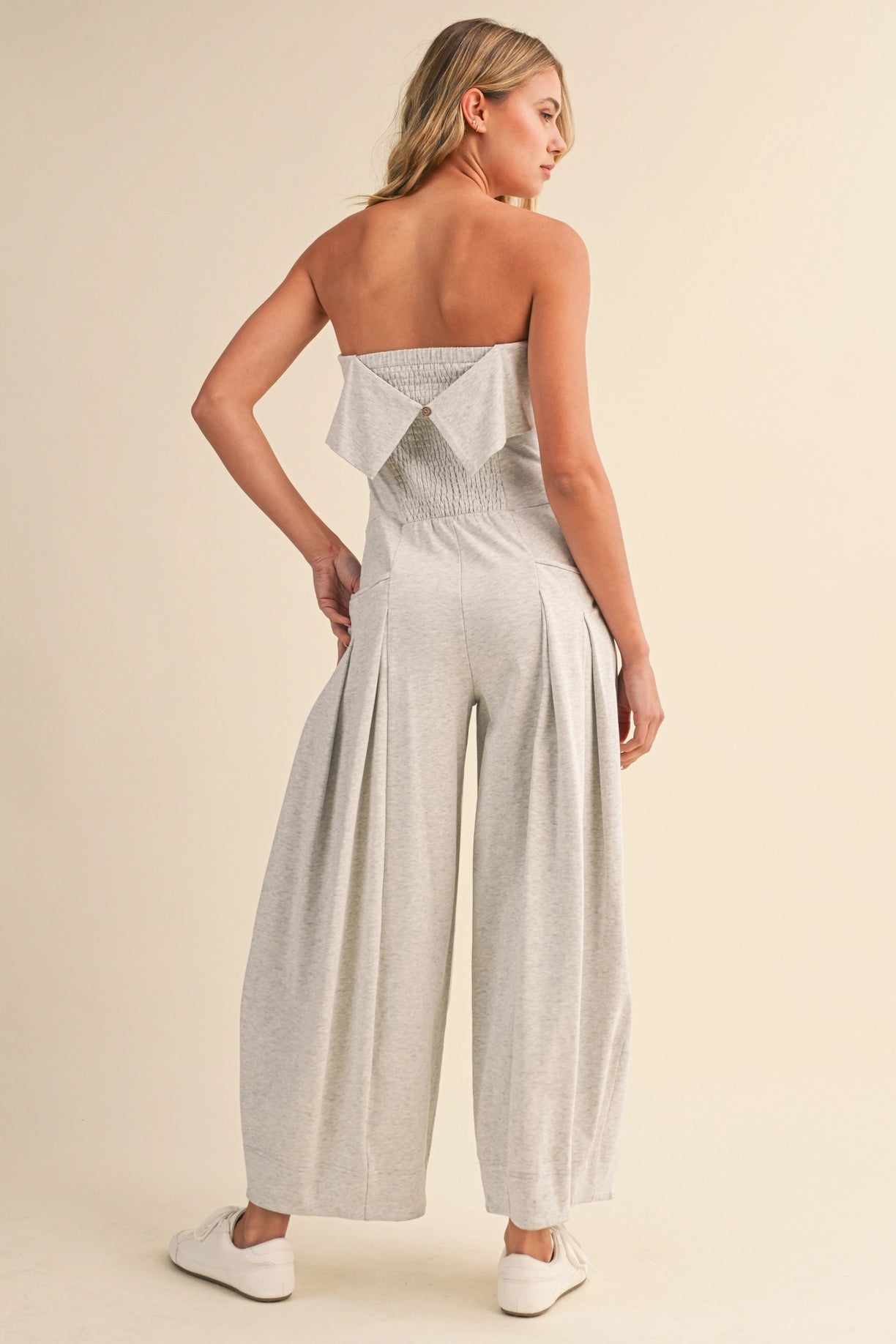 Quinn Barrel Jumpsuit - Grey
