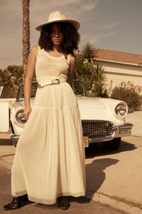 Desert Daydream Tulle Maxi Dress - Off White