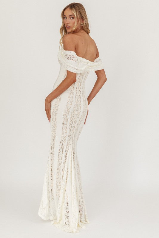 Love Story Lace Maxi Dress - Off White