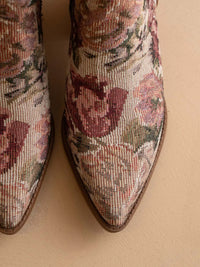 Karina Mauve Floral Tapestry Western Boots