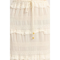 Coastal Romance Two Piece Skirt Set - Cream