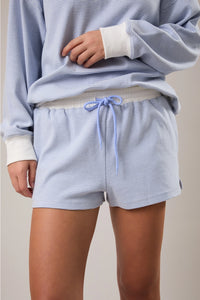 Shoreline Striped Lounge Set - Blue and Cream