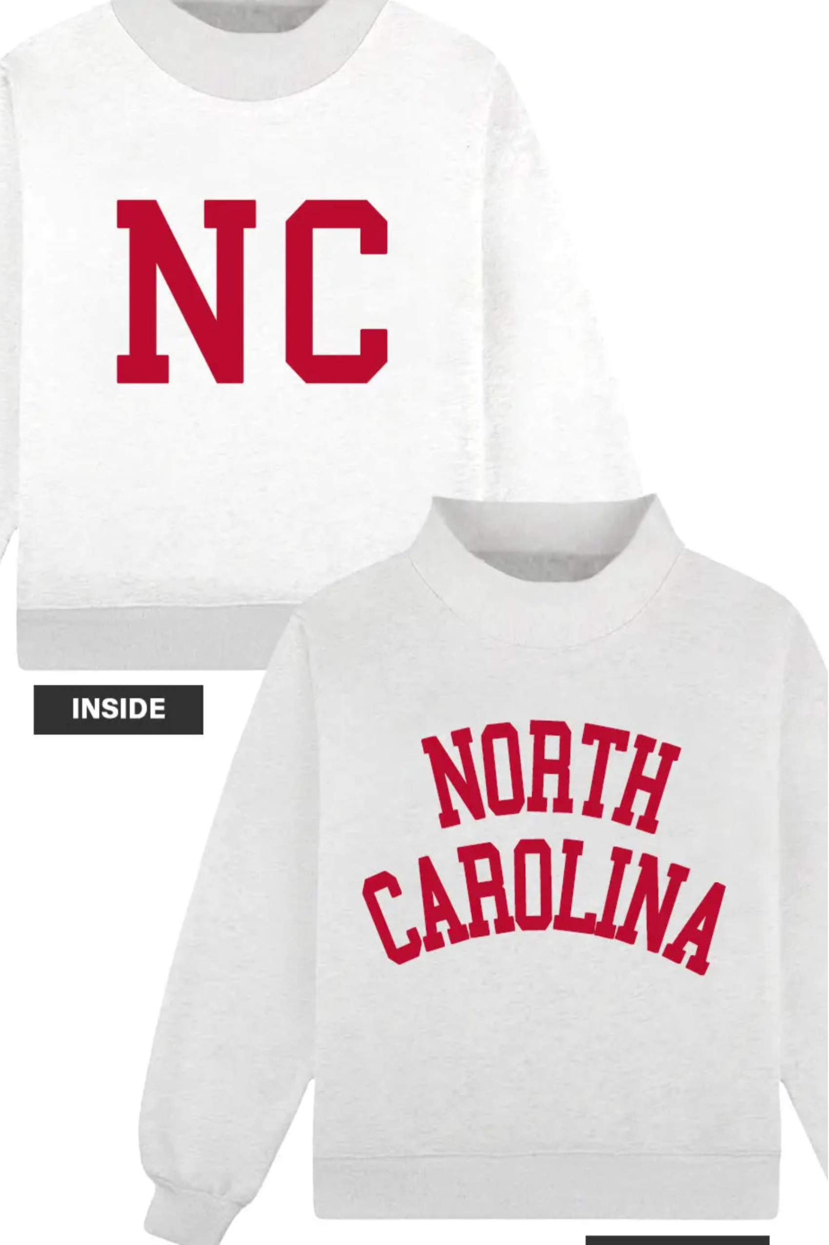 North Carolina Reversible Mock Neck Sweatshirt - restock!