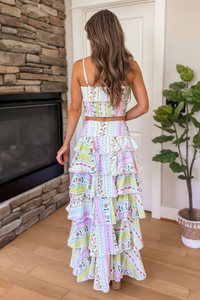 Forever Summer Maxi Skirt Set - Pastel Multi