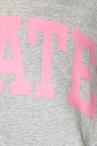Pilates and Yoga Reversible Mock Neck Sweatshirt - Grey and Pink
