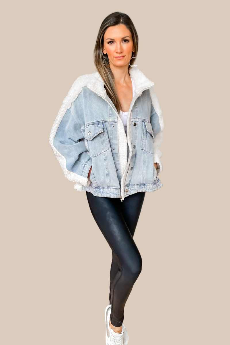 Made For You Sherpa and Denim Jacket