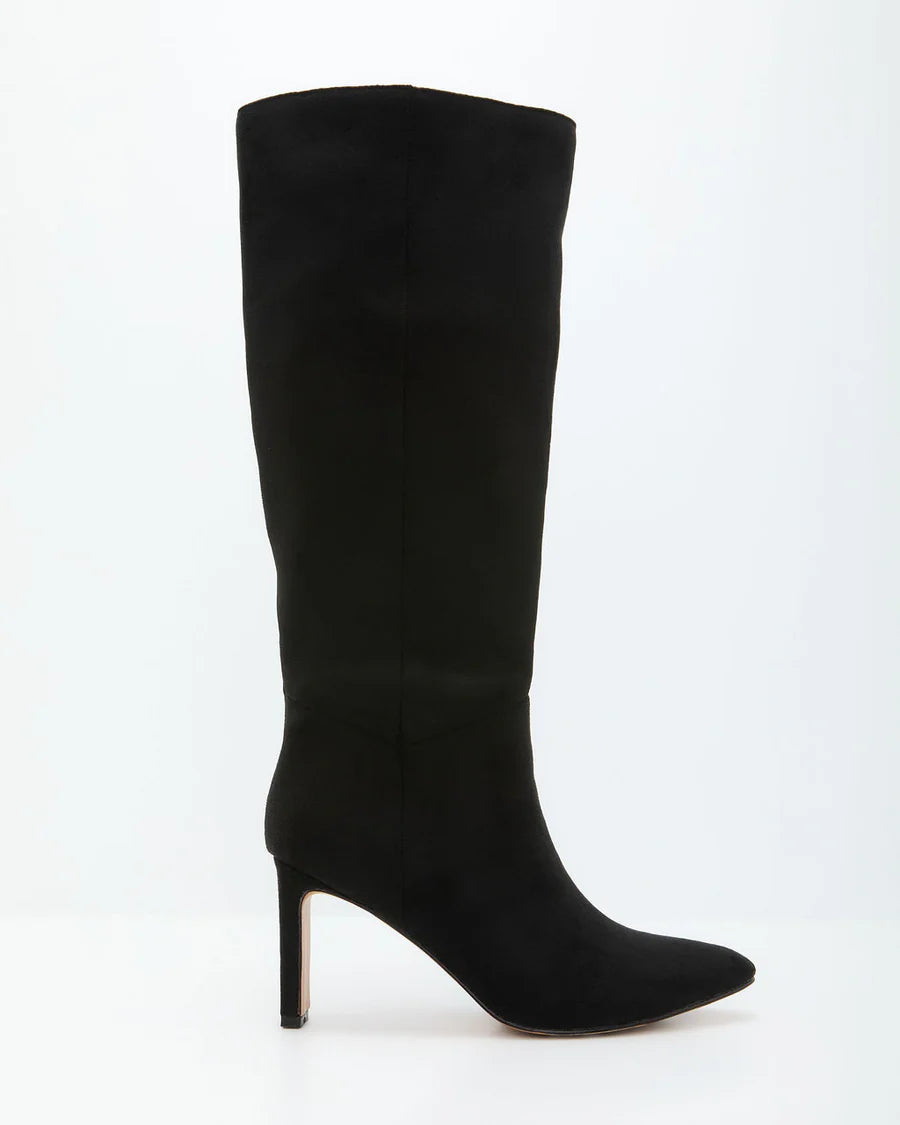 Adriana Suede Knee High Boots - Chocolate