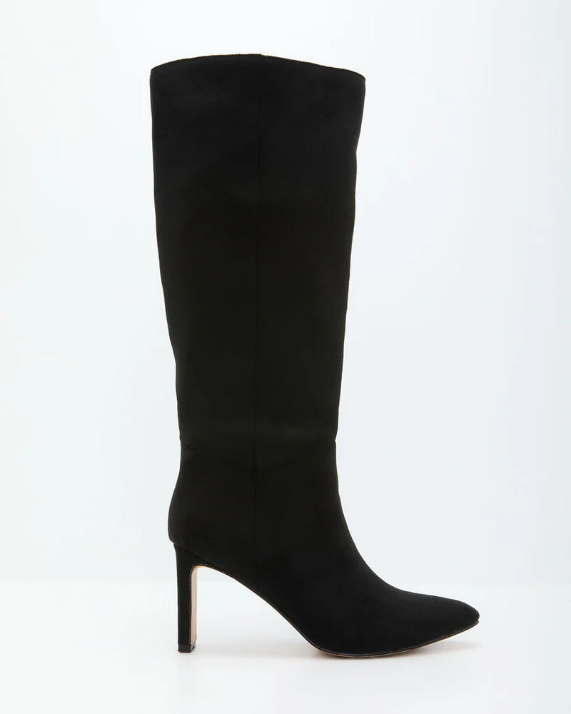 Adriana Suede Knee High Boots - Chocolate