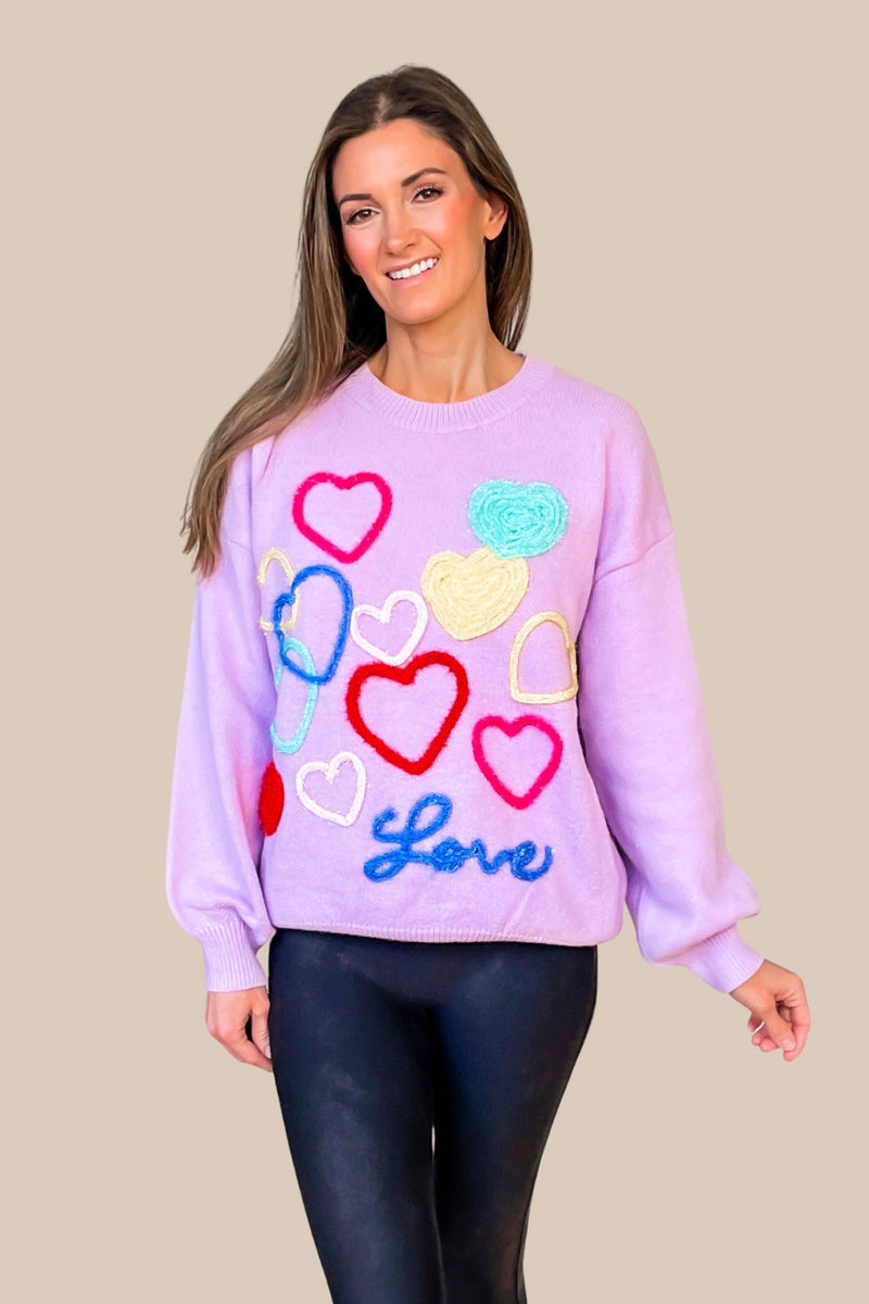 Love Tinsel Sweater - Lavender