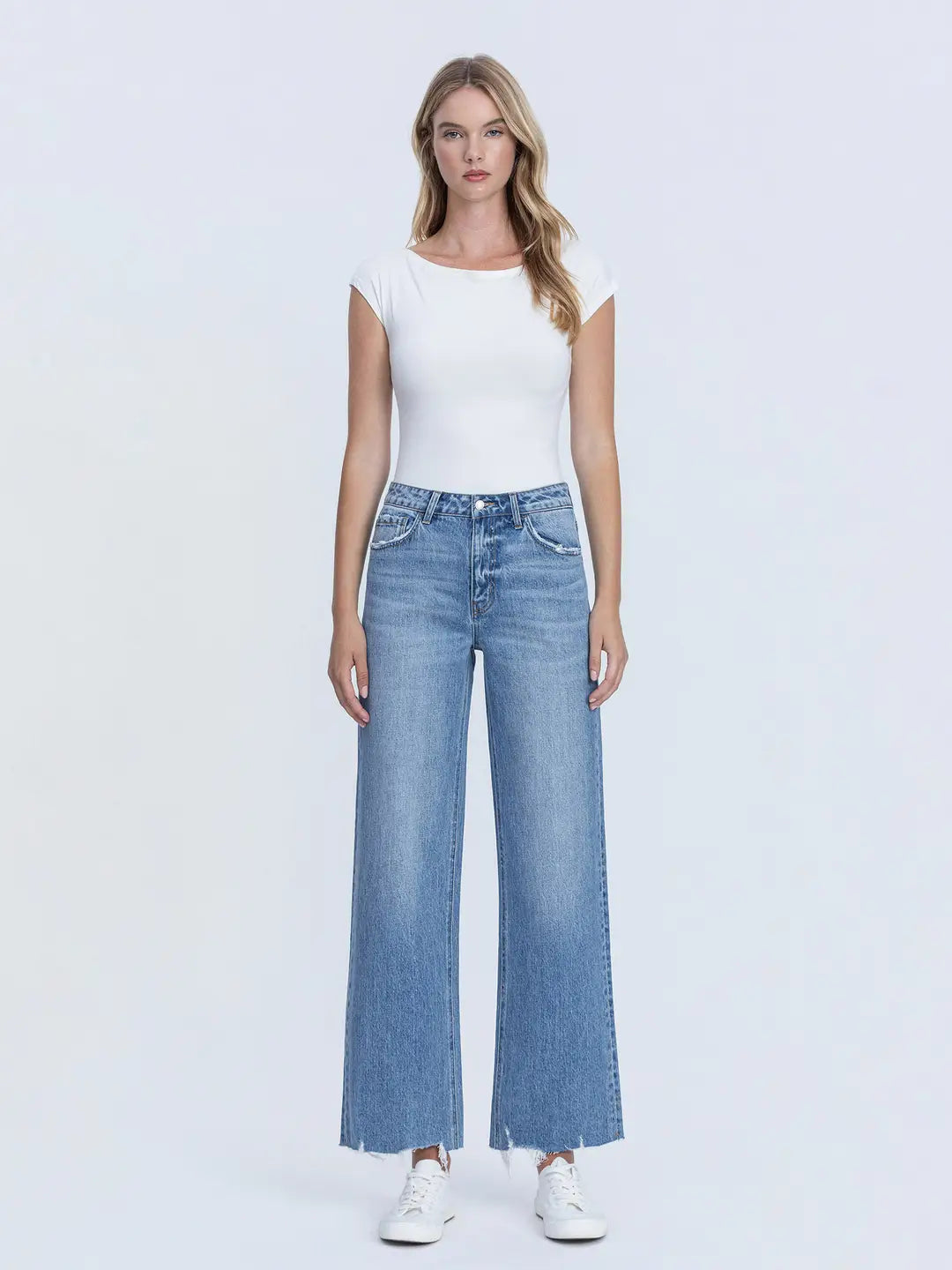 Harlow High Rise Wide Leg Jeans – Medium Wash