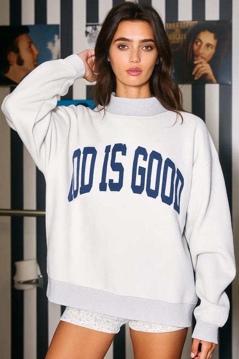 5TH PREORDER - Jesus Reversible Mock Neck Sweatshirt (SHIPS BY 2/15)