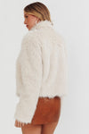 Serena Faux Fur Jacket - Cream
