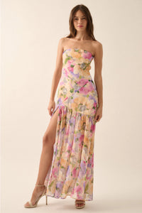 Mara Floral Strapless Dress - Soft Pink - final restock!