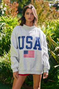 USA Reversible Mock Neck Sweatshirt - restock!