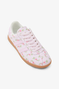 Whimsical Floral Sneakers - Pink