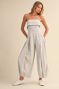 Quinn Barrel Jumpsuit - Grey