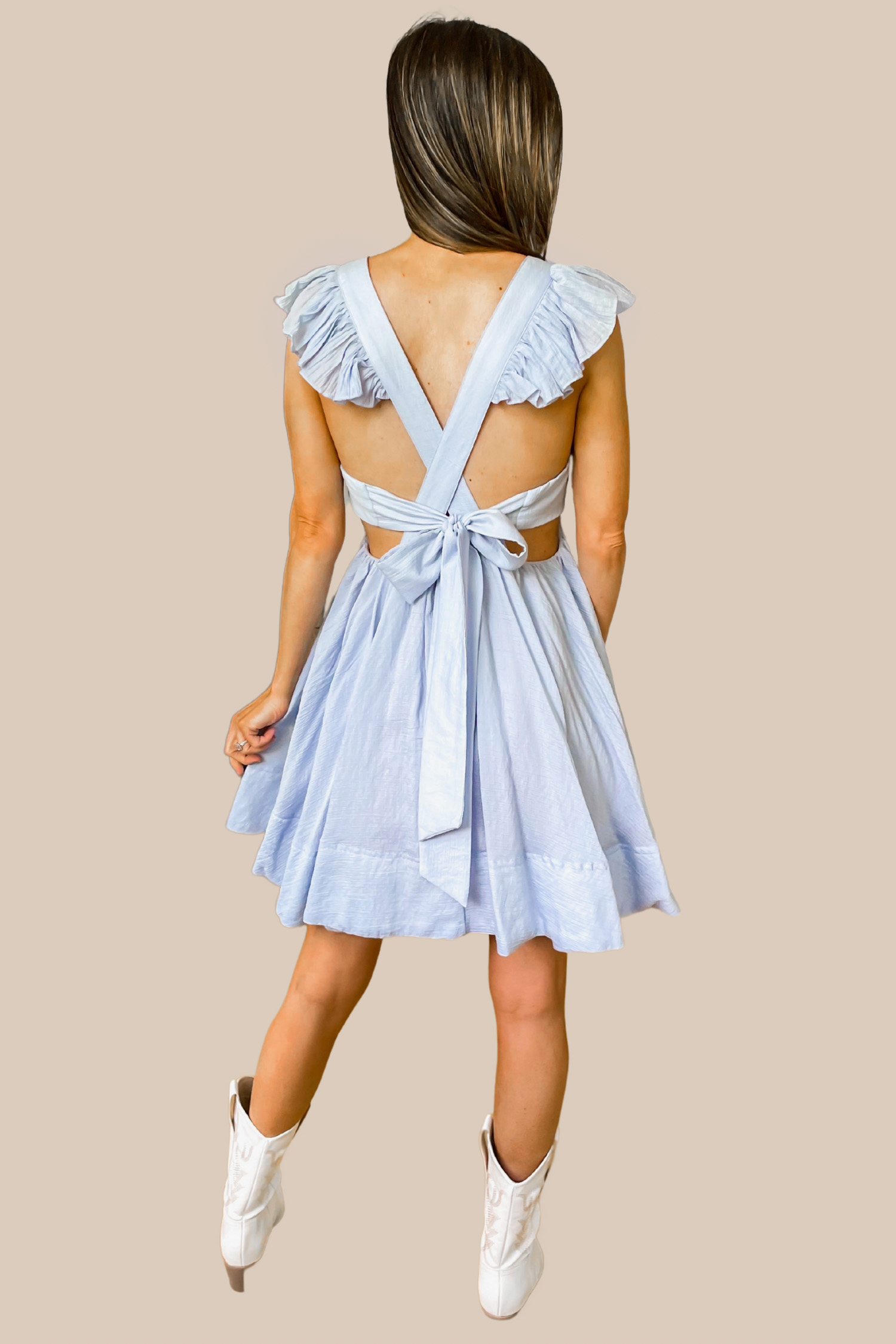 morning mini dress Cupshe Morning Ferry Blue Mini Dress - Navy