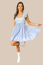 Beautiful Morning Blue Mini Dress - FINAL SALE