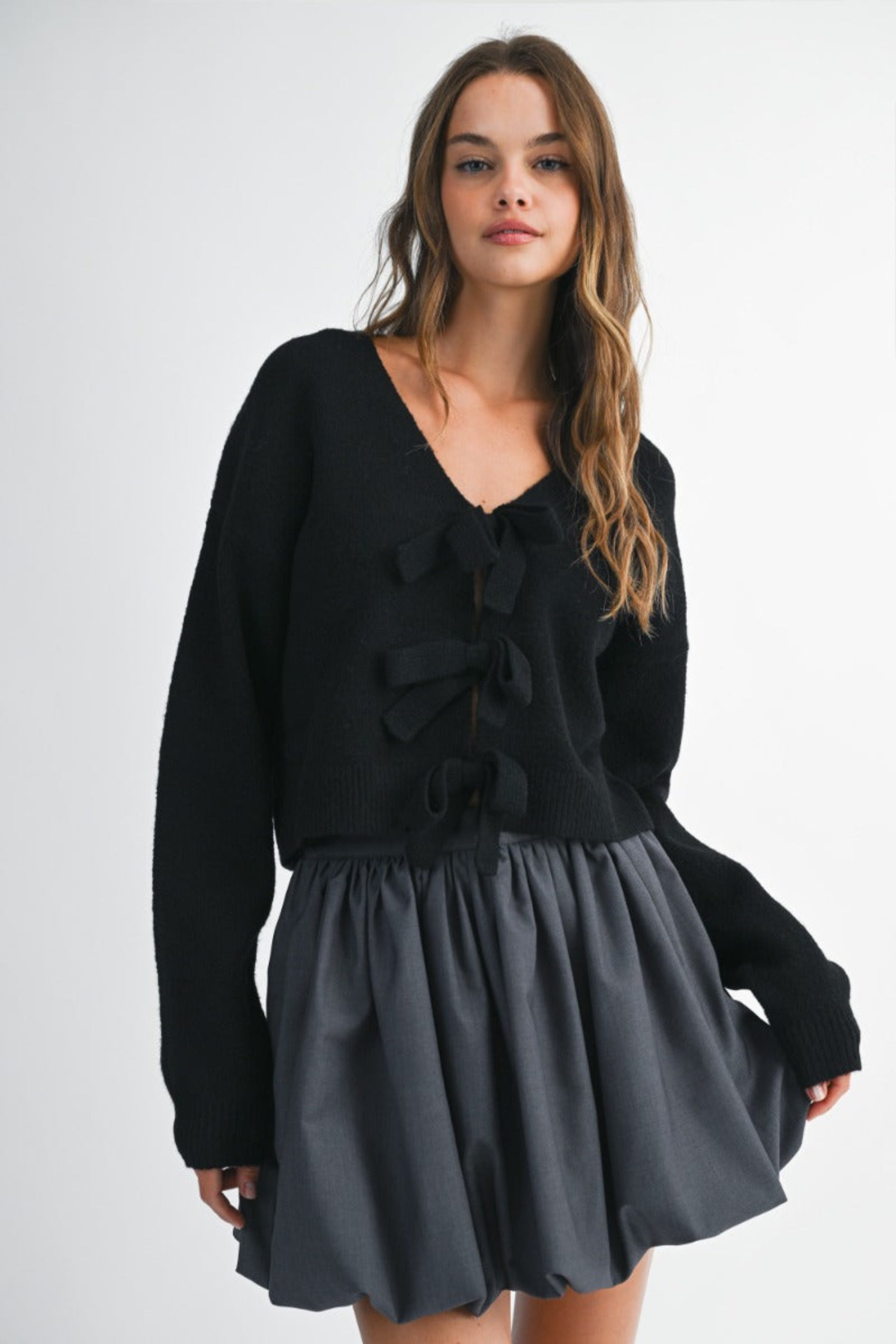 Beautiful Bow Sweater - Black