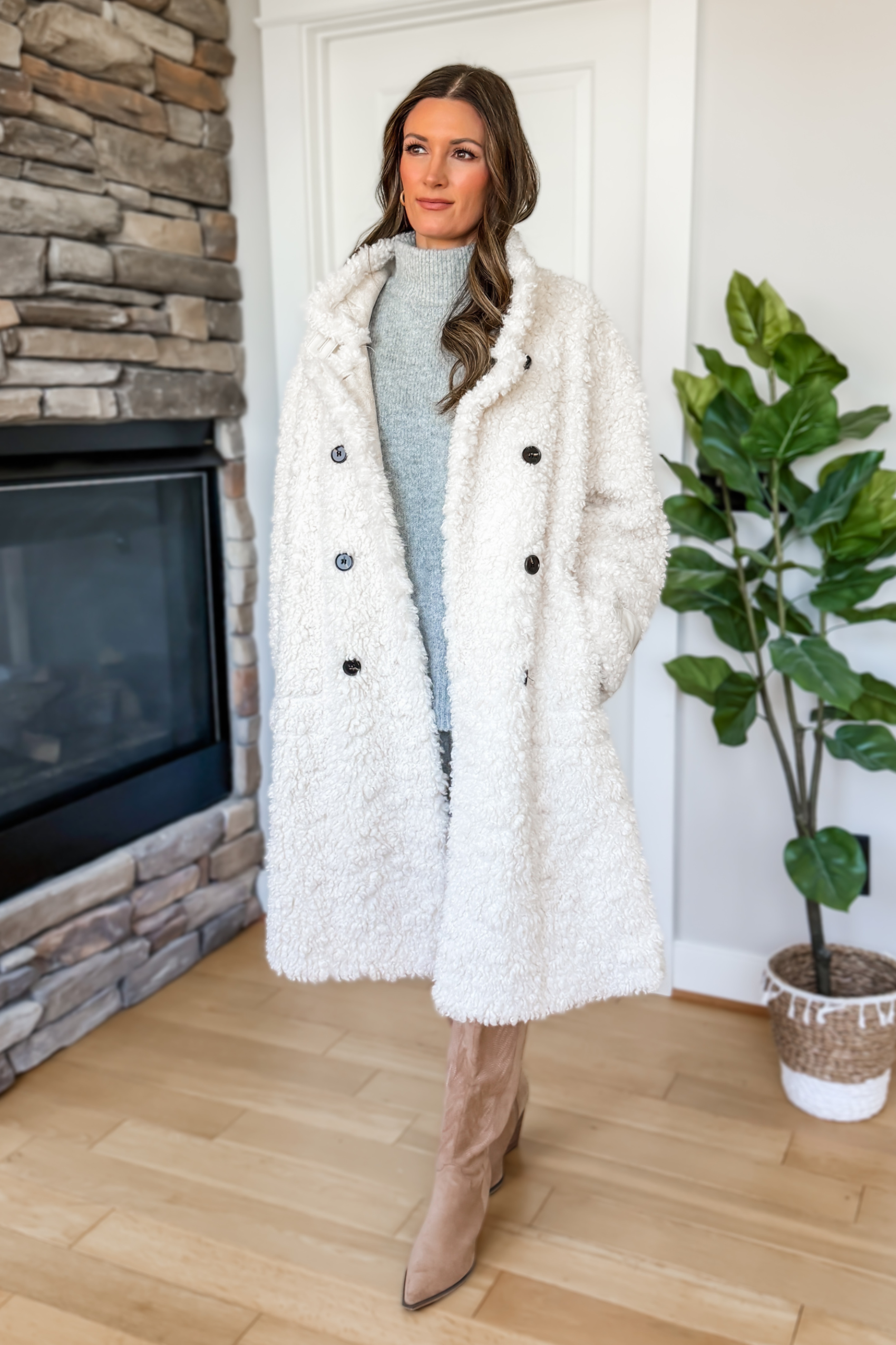 Cozy Luxe Winter Coat - Ivory