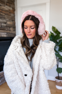 Winter Wonderland Faux Fur Ear Muffs - Blush Pink