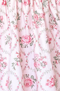 Romantic Garden Cut Out Mini Dress - Pink Floral