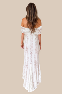Love Story Lace Maxi Dress - Off White