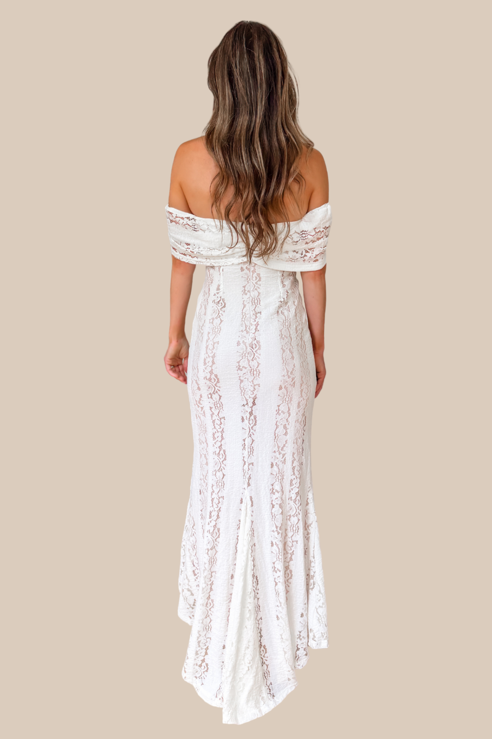 Love Story Lace Maxi Dress - Off White