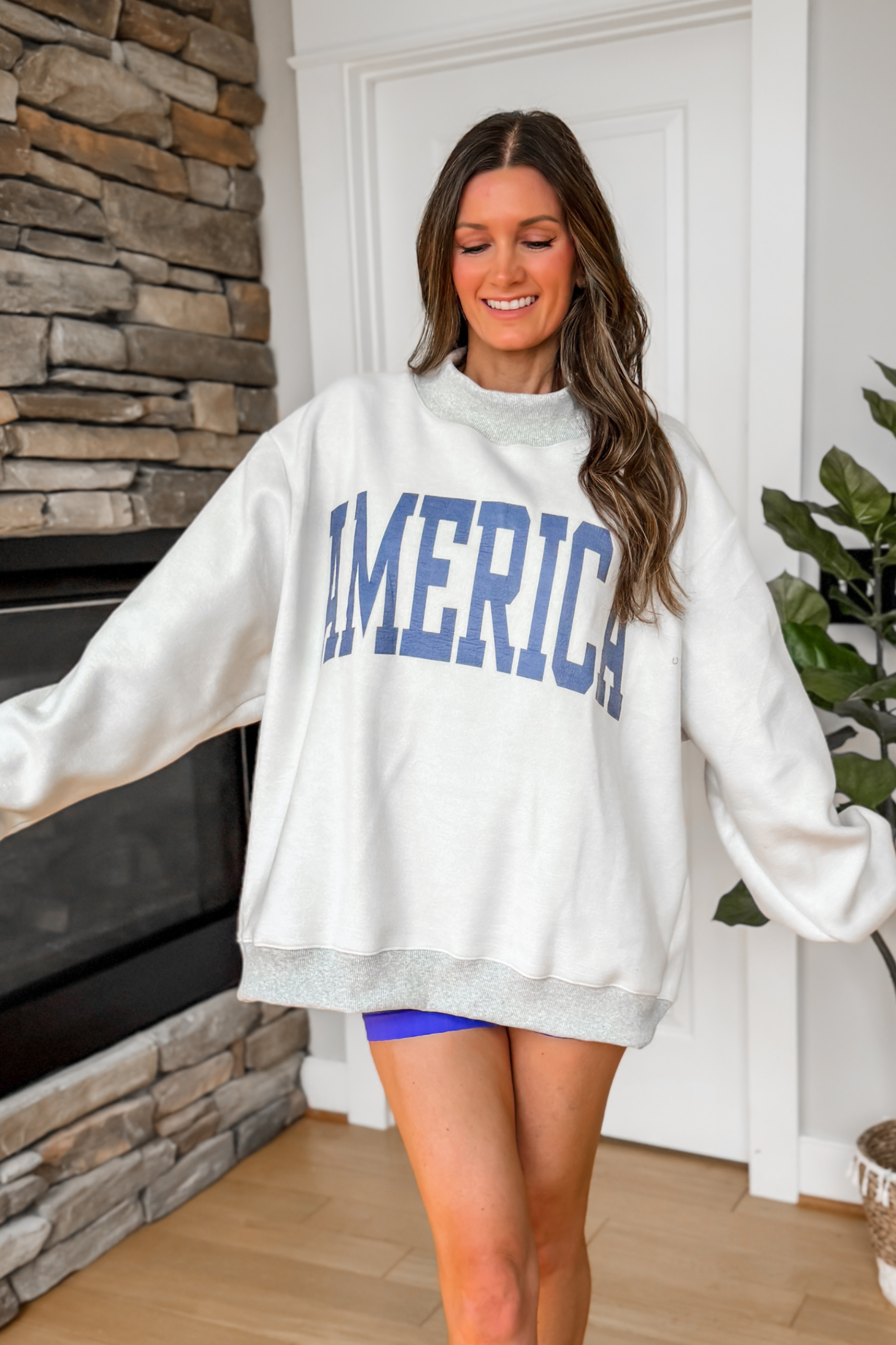 USA Reversible Mock Neck Sweatshirt - restock!