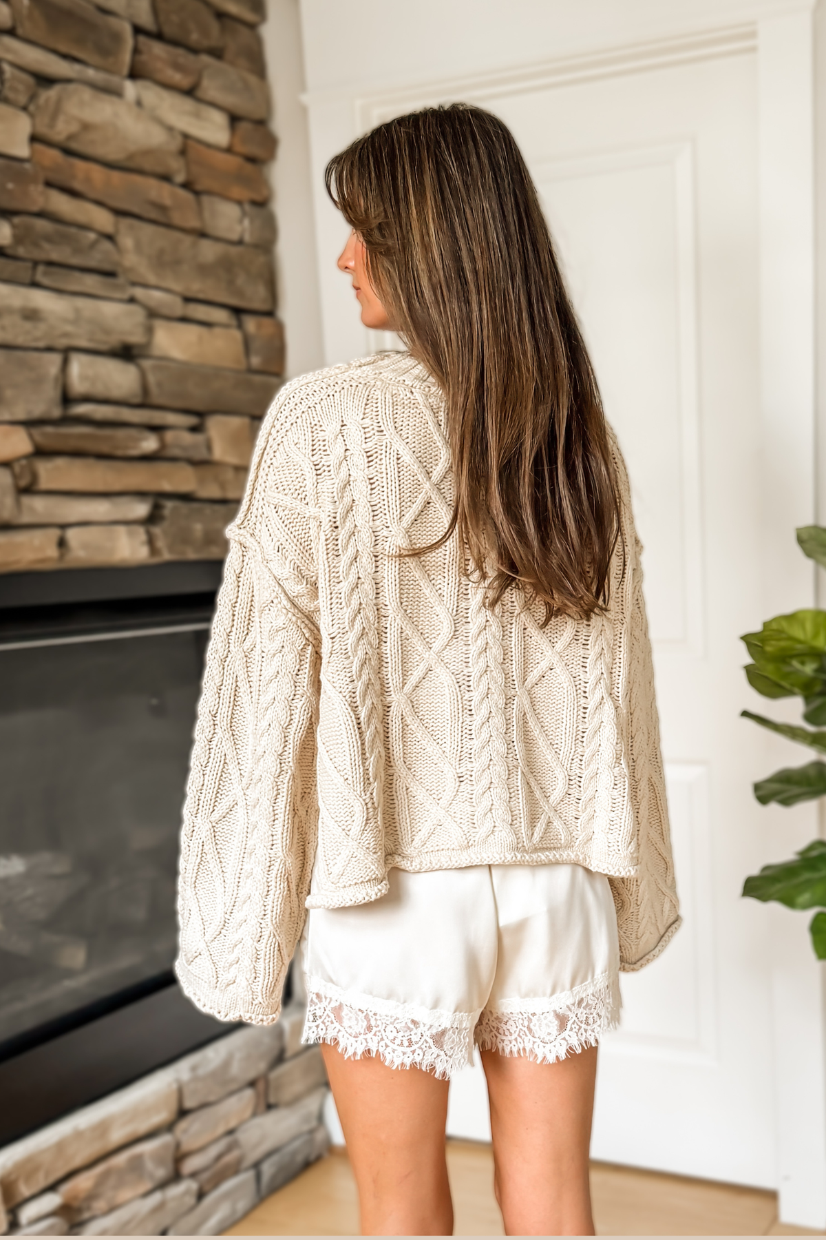 Clara Cable Knit Sweater - Cream
