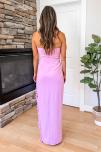 Timeless Bloom Strapless Maxi Dress - Pink