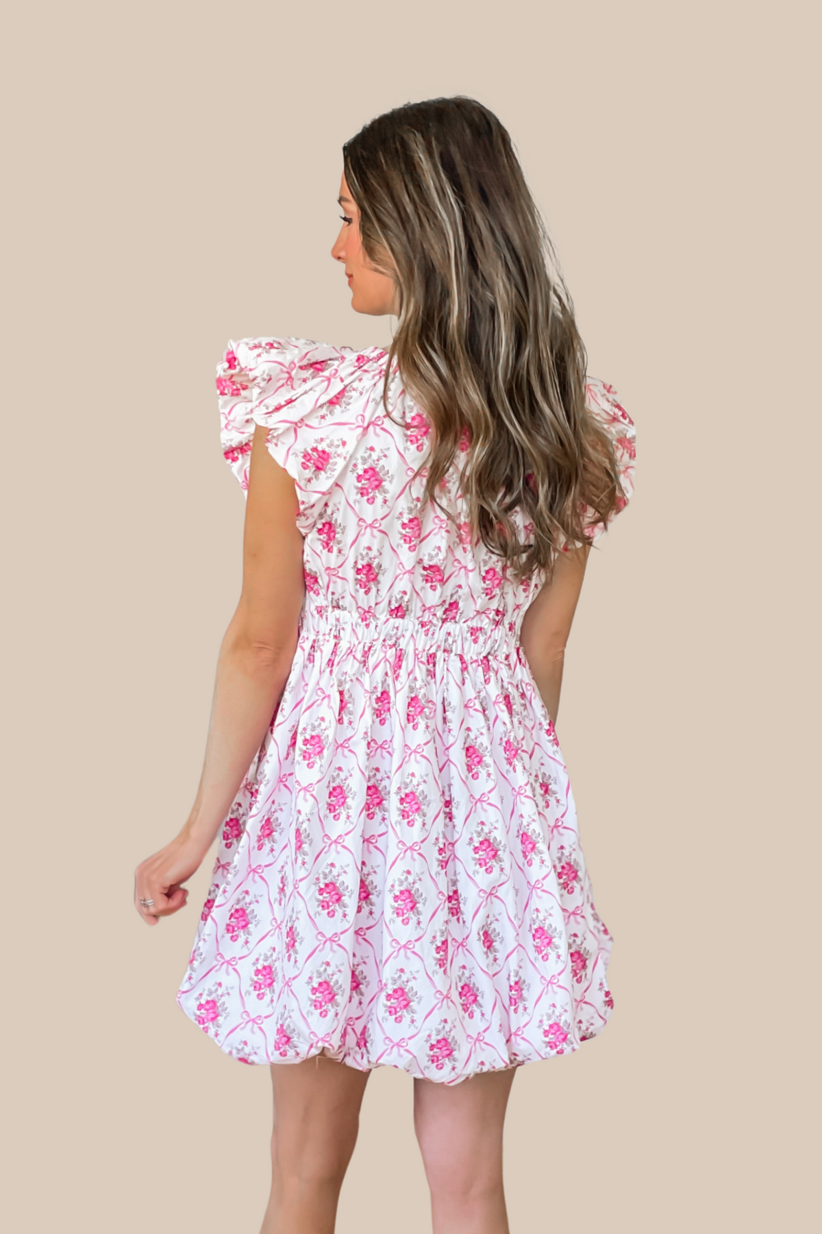 Dance With Me Floral And Bow Print Bubble Mini Dress Ivy & Olive Boutique Dance With Me Floral And Bow Print Bubble Mini Dress Ivy & Olive Boutique