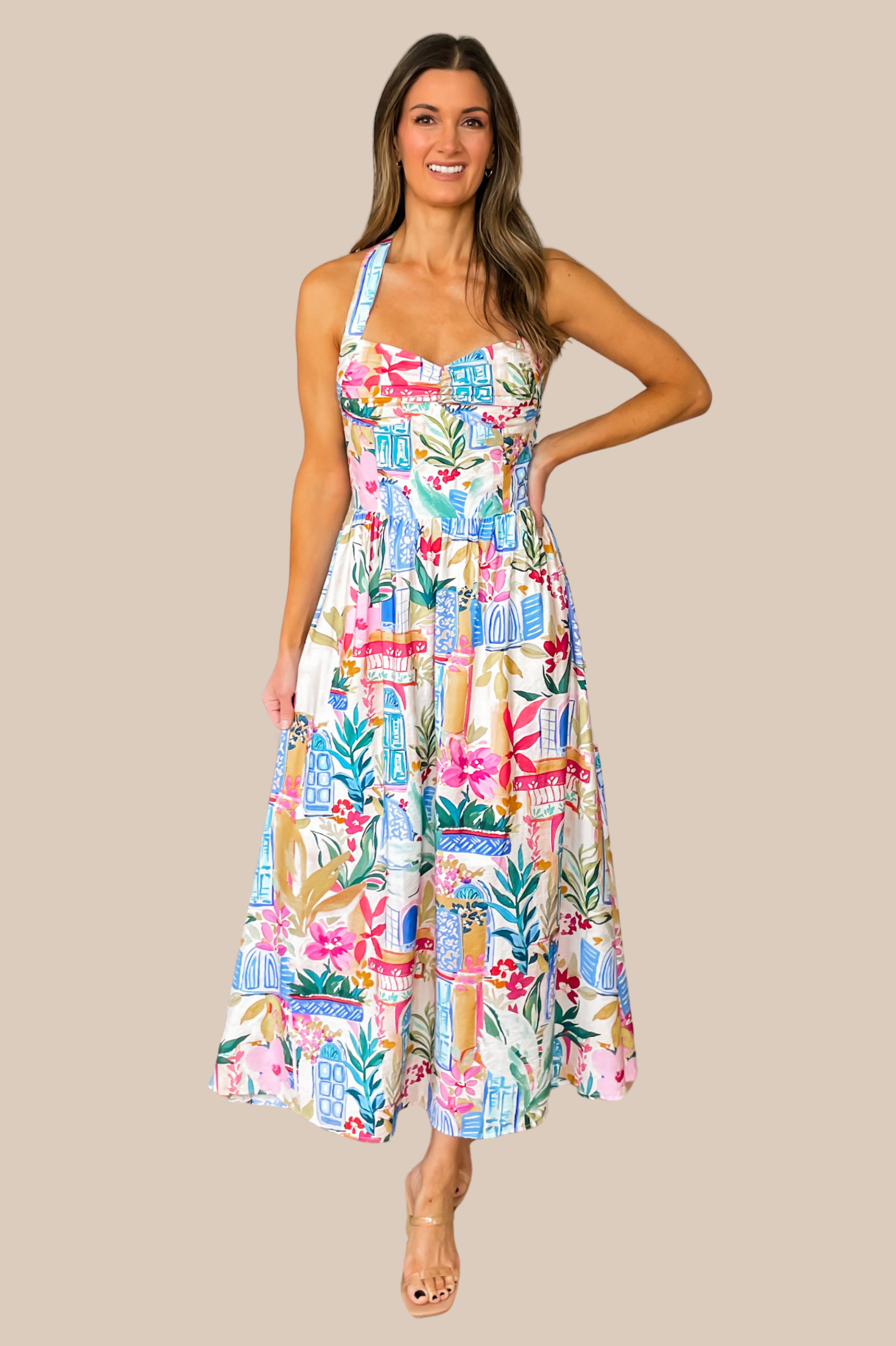 Sweet Summer Halter Midi Dress Large Sweet Summer Halter Midi Dress Large