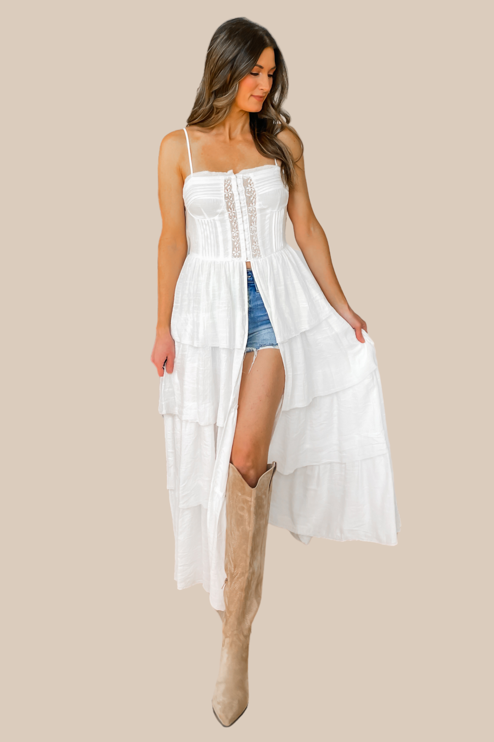 princess polly baby blue dress Boho main image 0